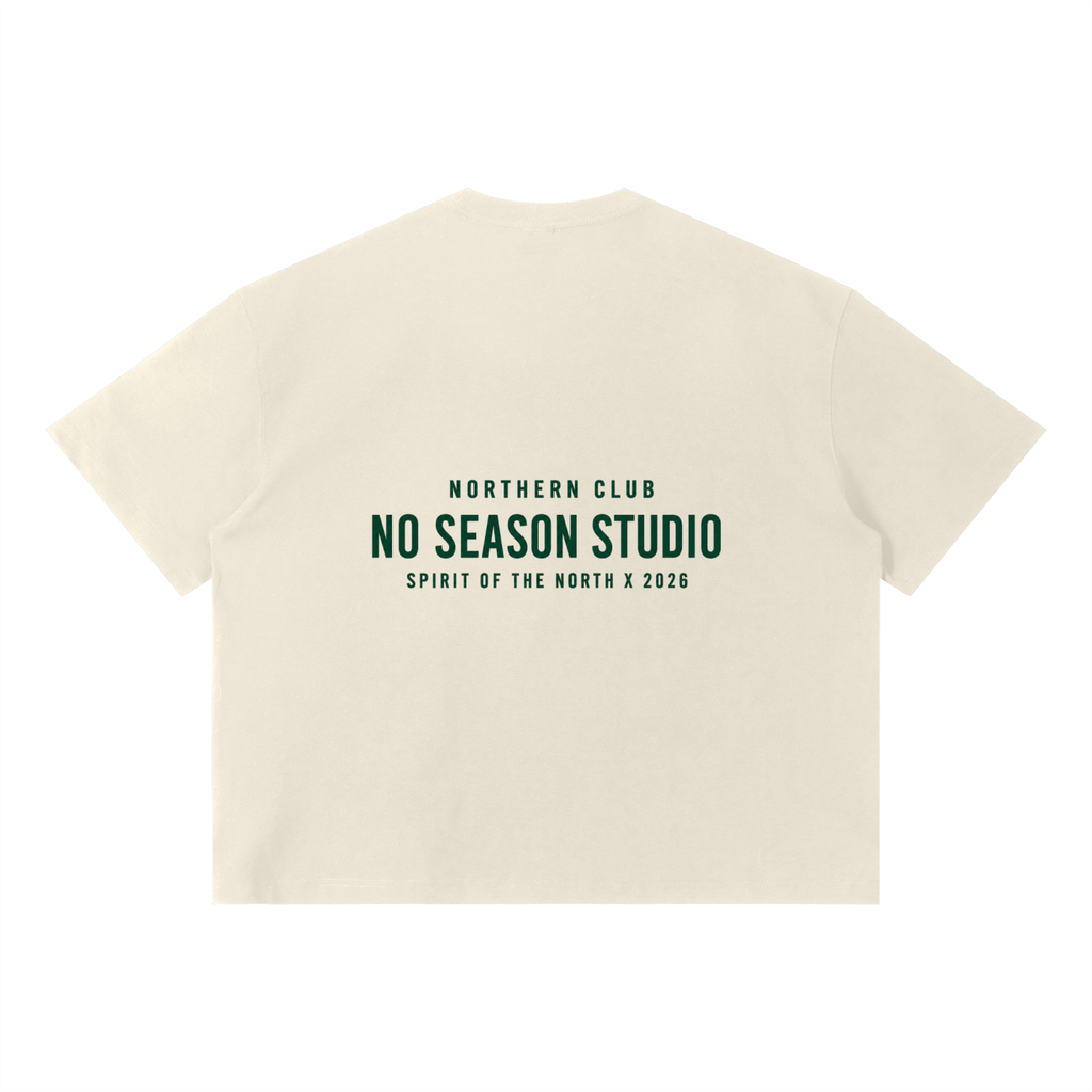 cream boxy tee