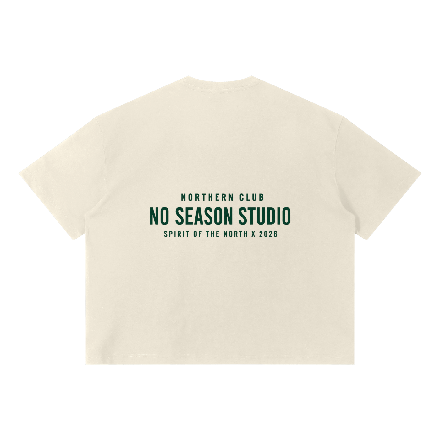 cream boxy tee