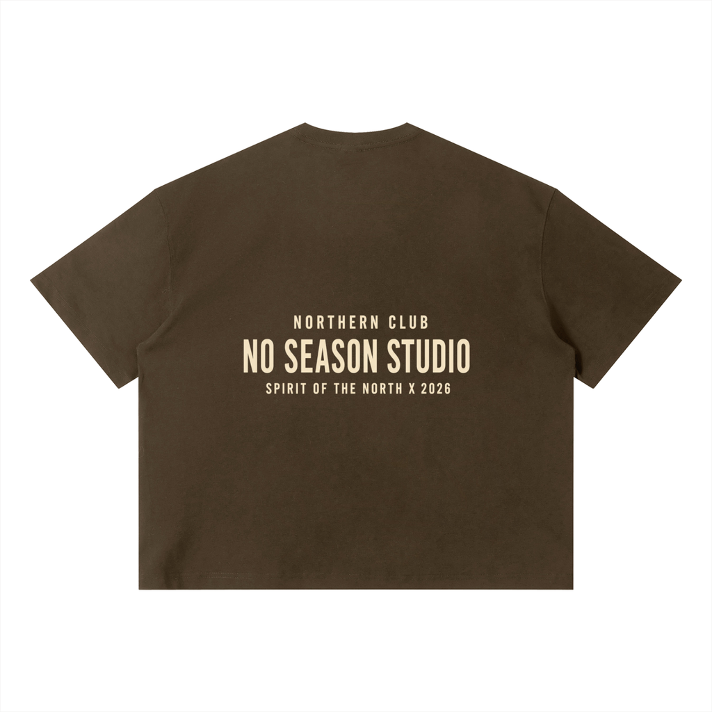 Brown boxy tee