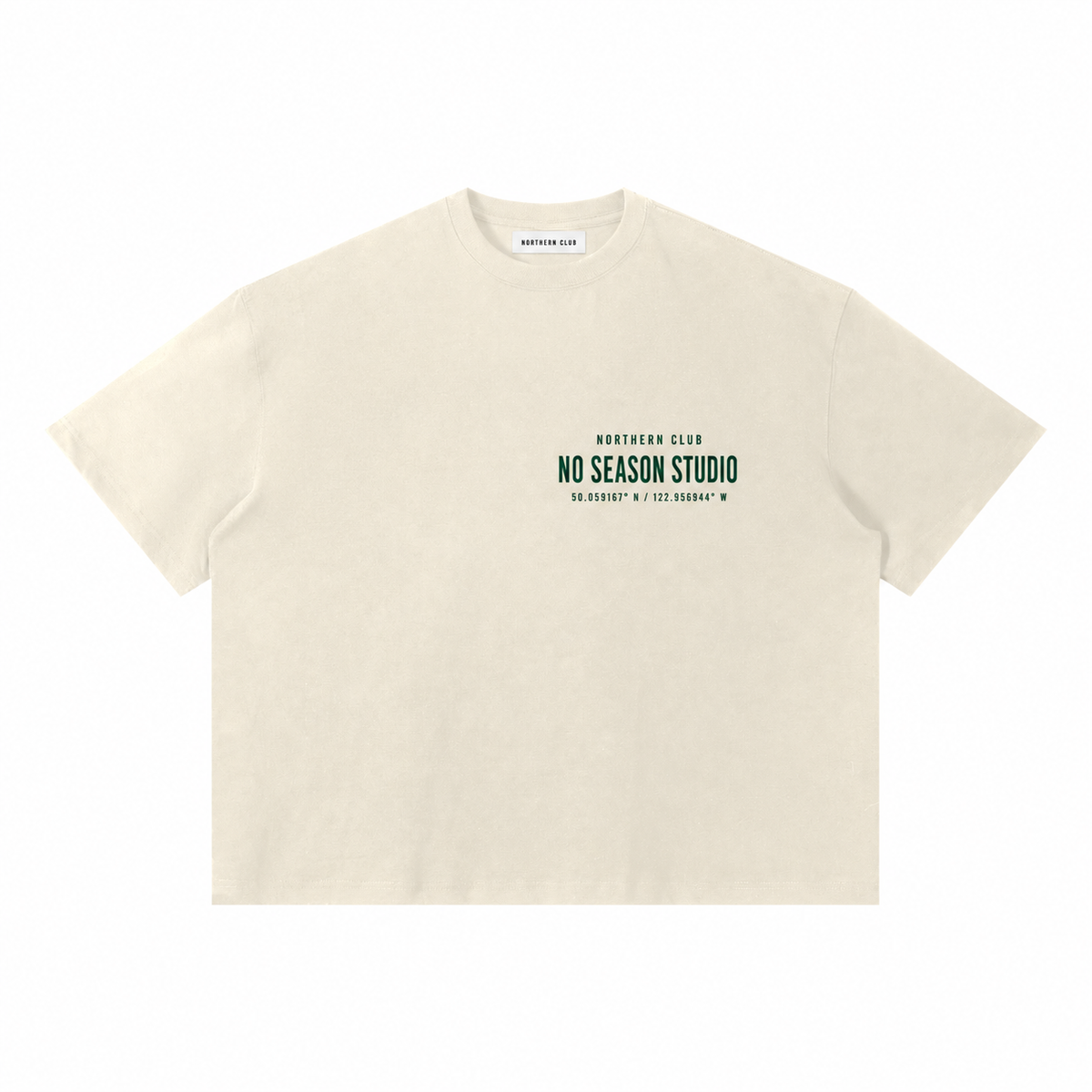 cream boxy tee
