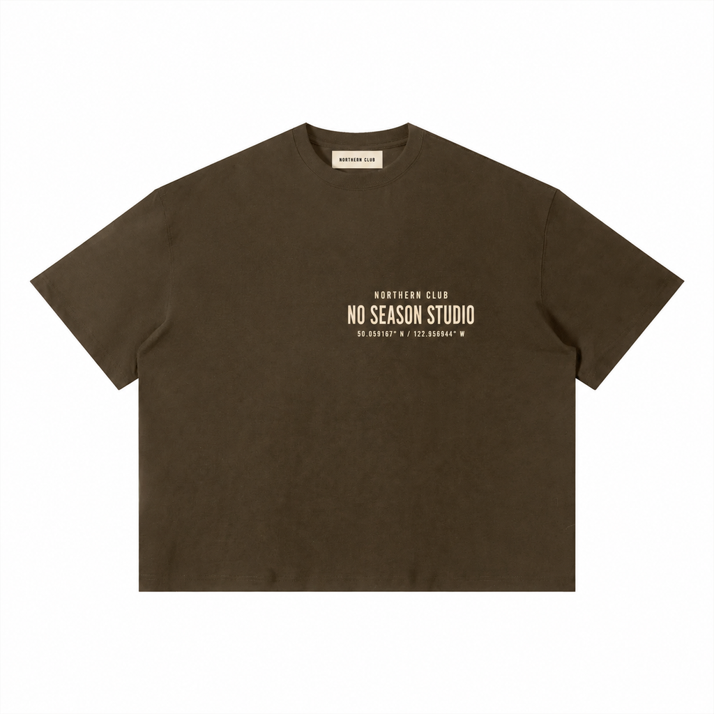 Brown boxy tee