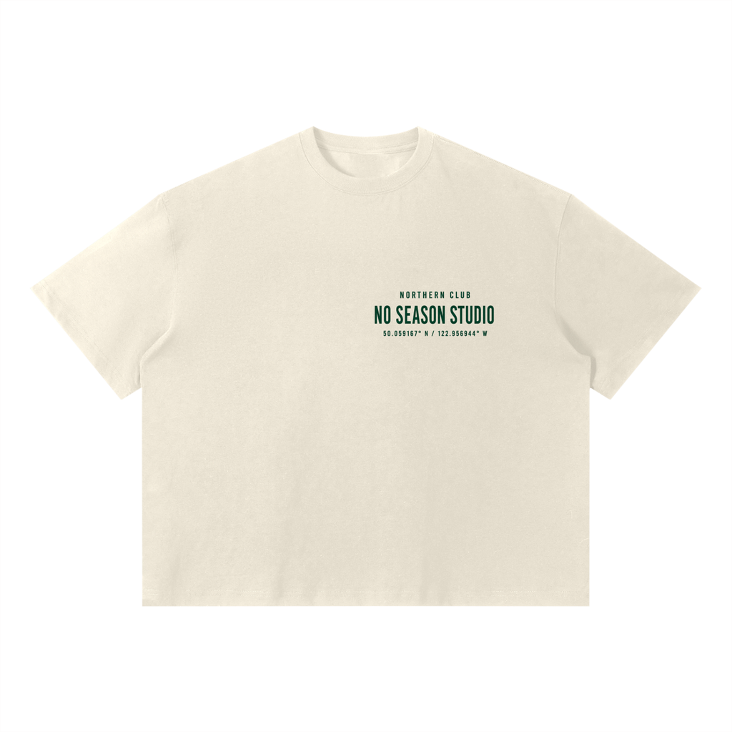 cream boxy tee