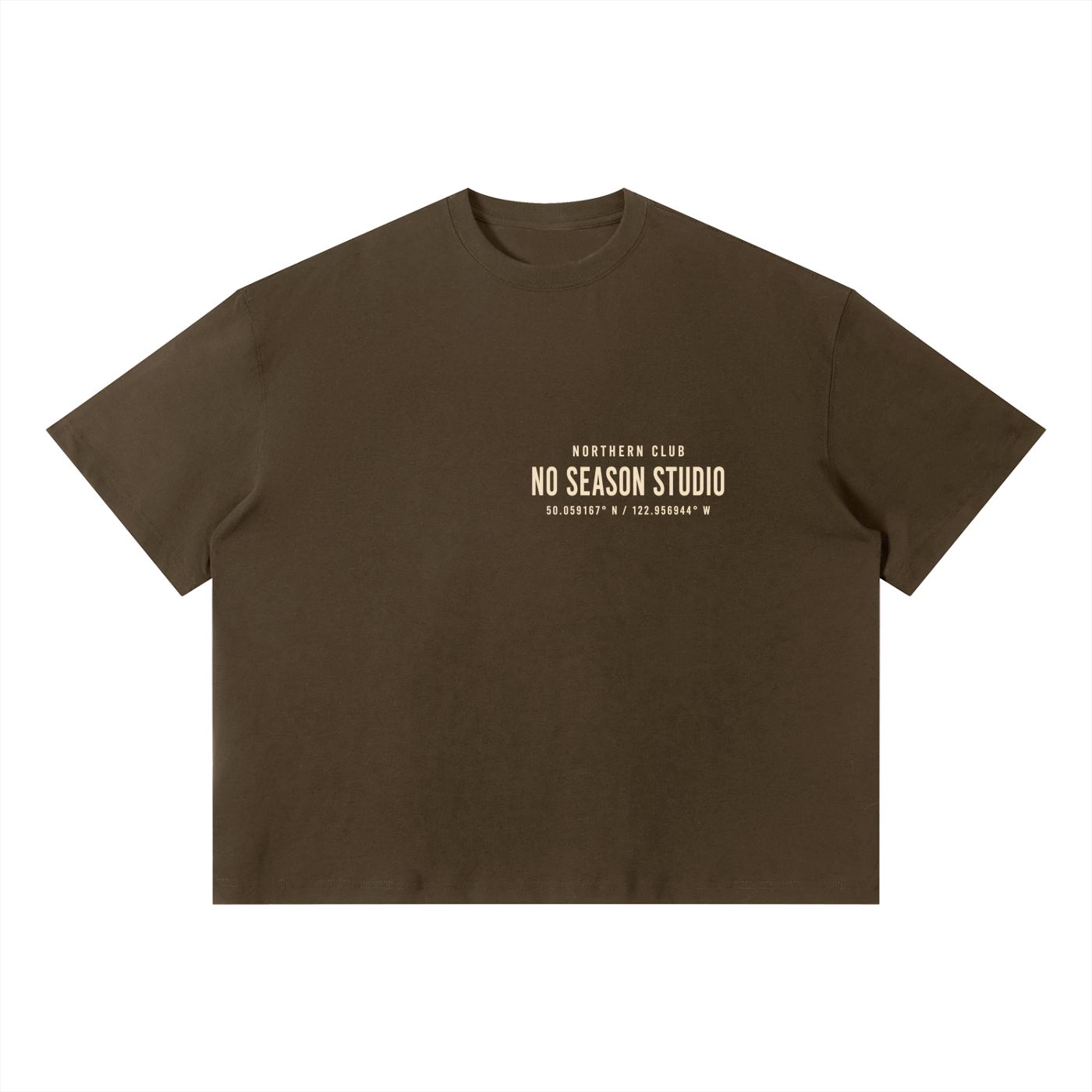 Brown boxy tee